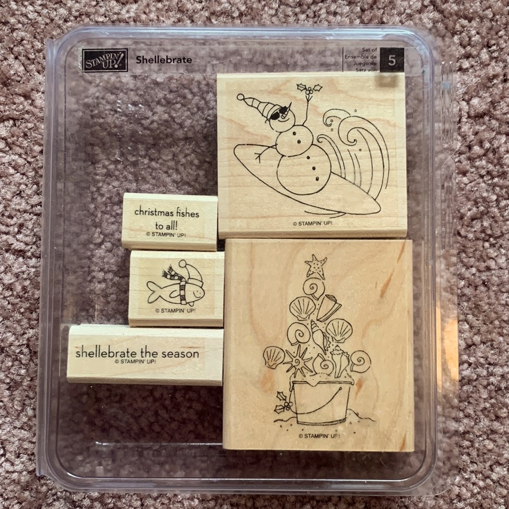Stampin’ Up! Set of 5. Shellebrate stamp set.